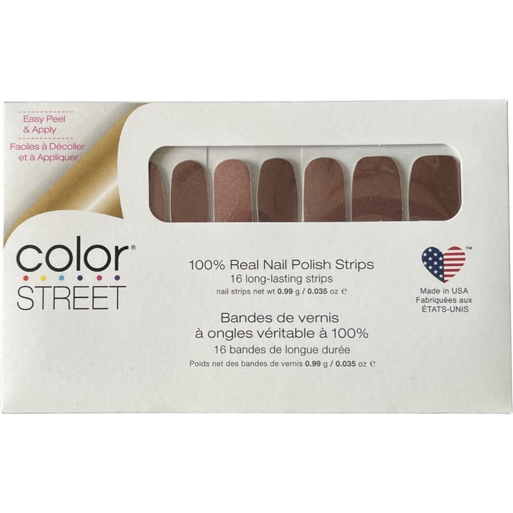 Color Street Gratitude Is Everything Nail Polish Strips Rose Gold Shimmer FMS117